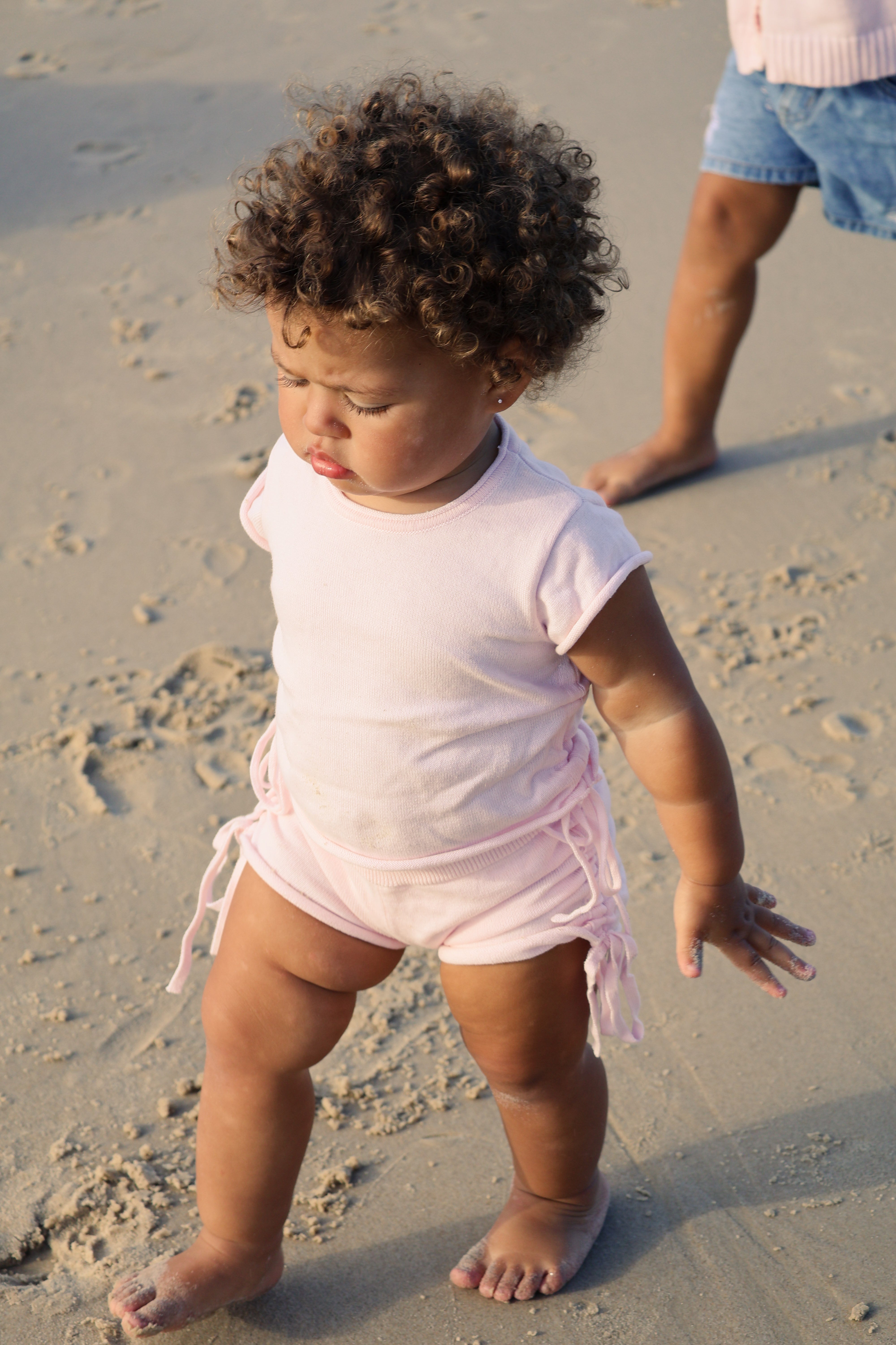 Gathered Knit Tshirt | Pink Sky