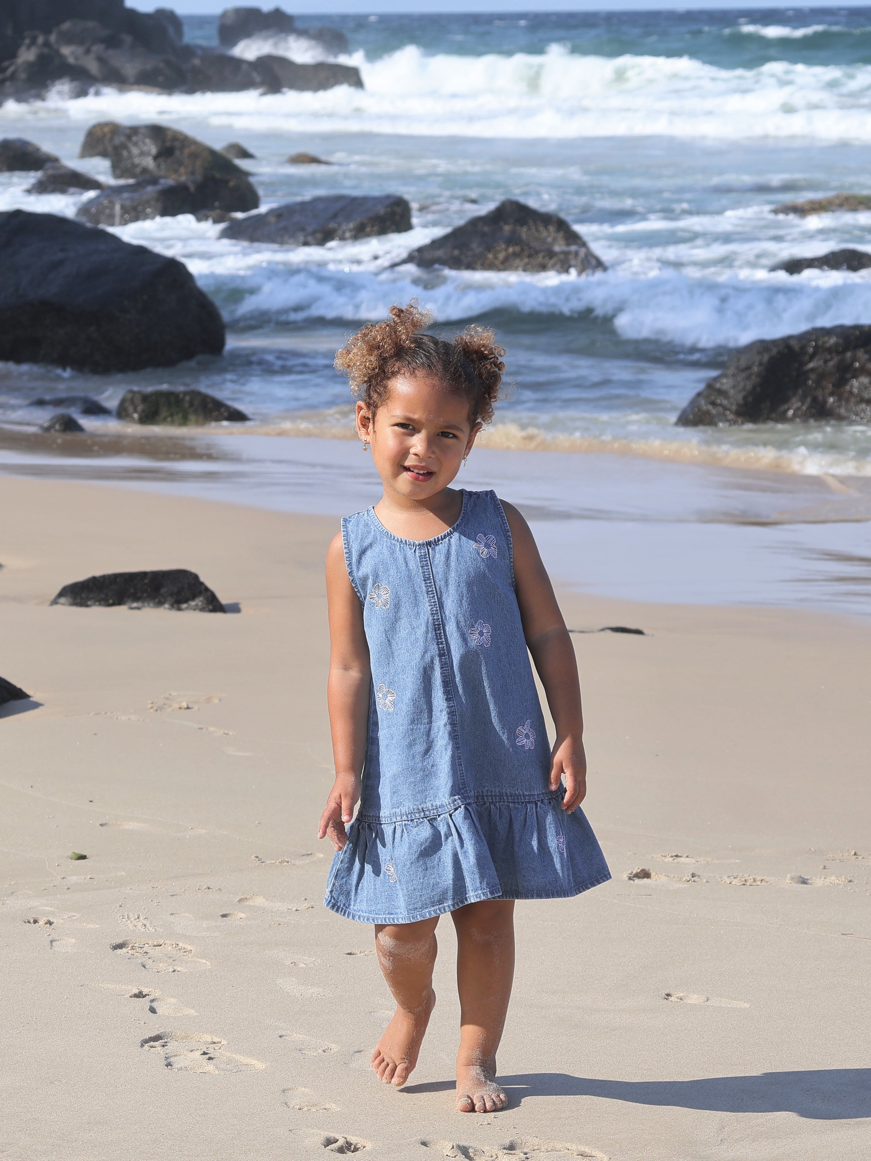 Denim Dress | Flower