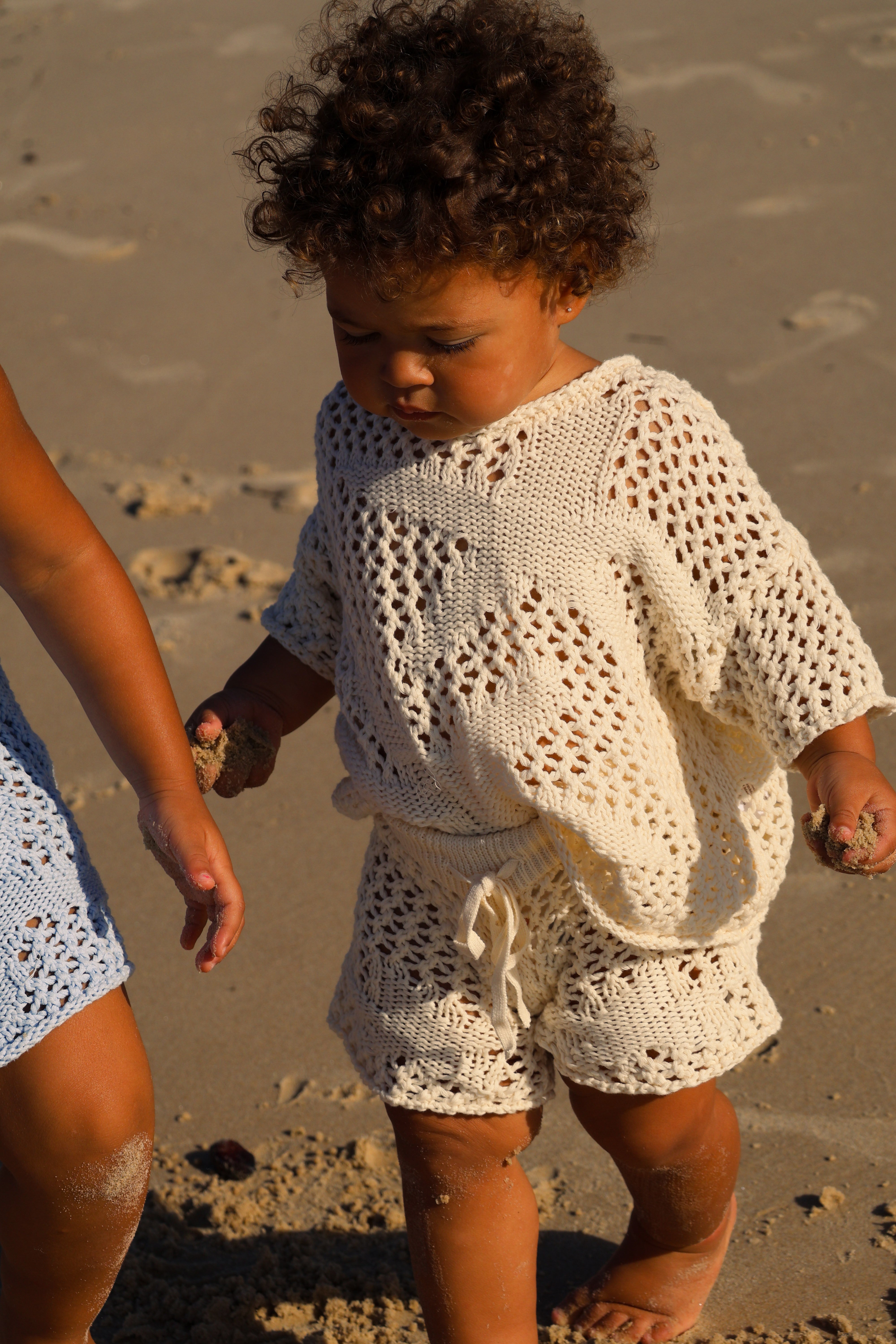 Crochet Sea-Star Shorts | Natural