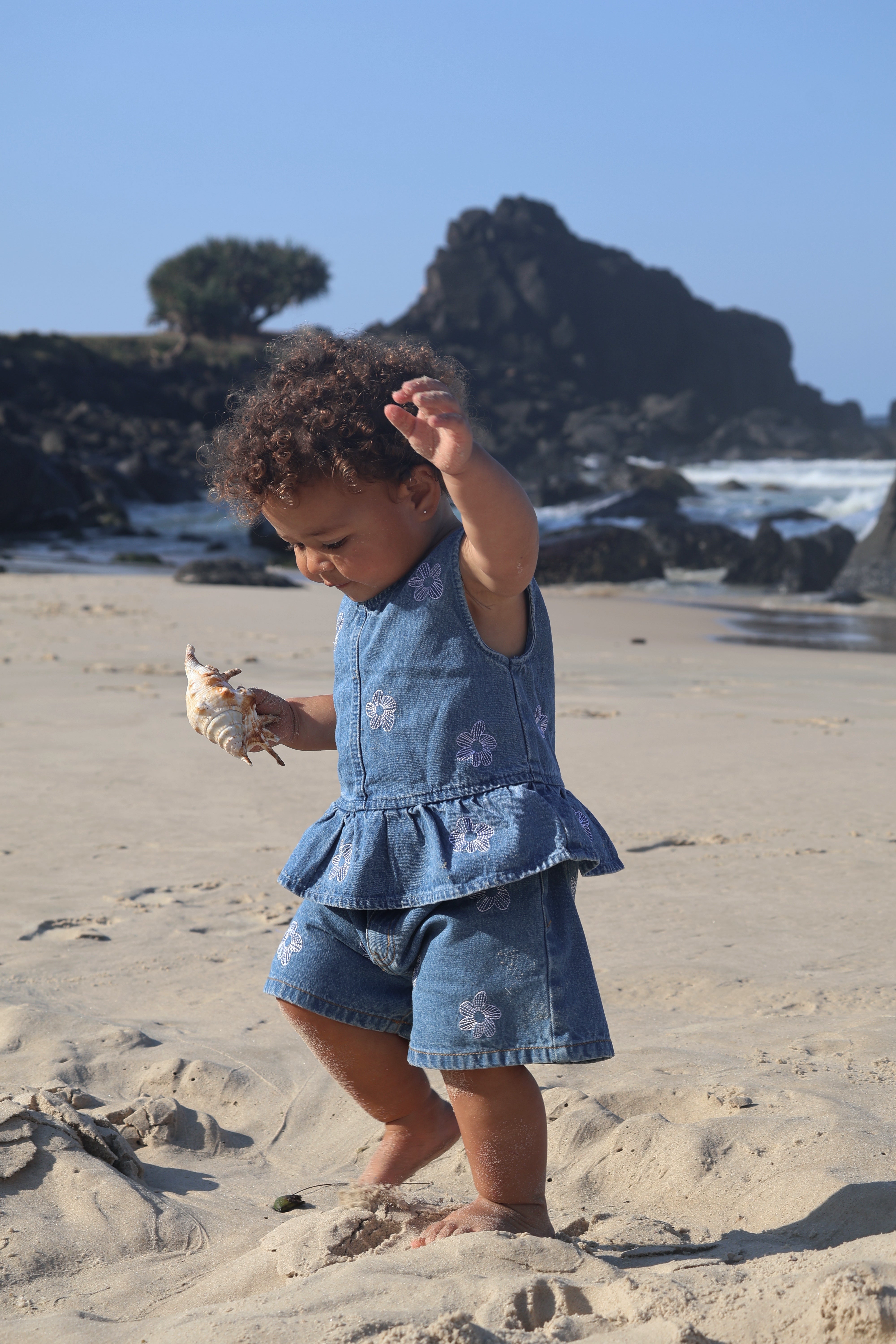 Denim Shorts | Flower