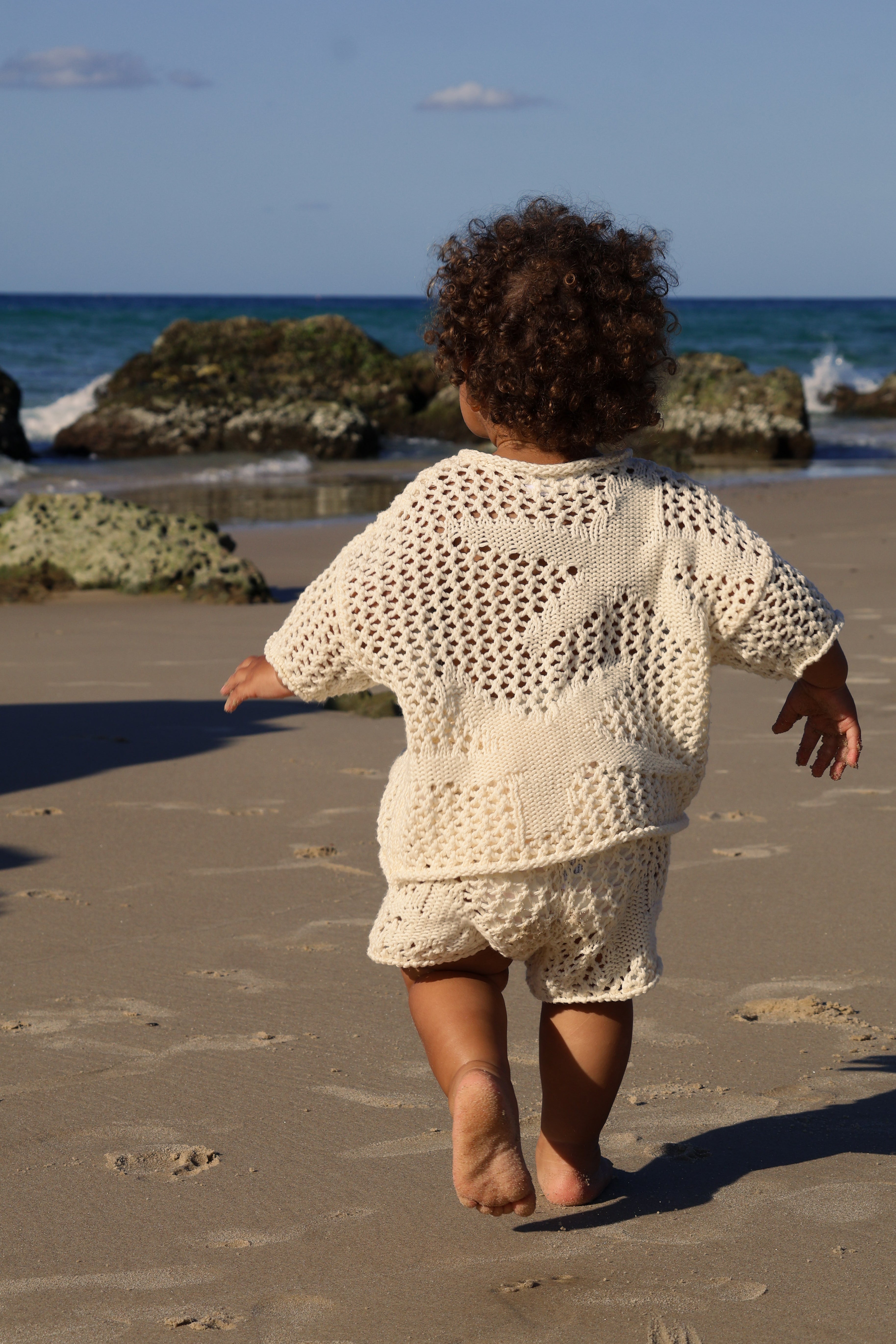 Crochet Sea-Star Shorts | Natural