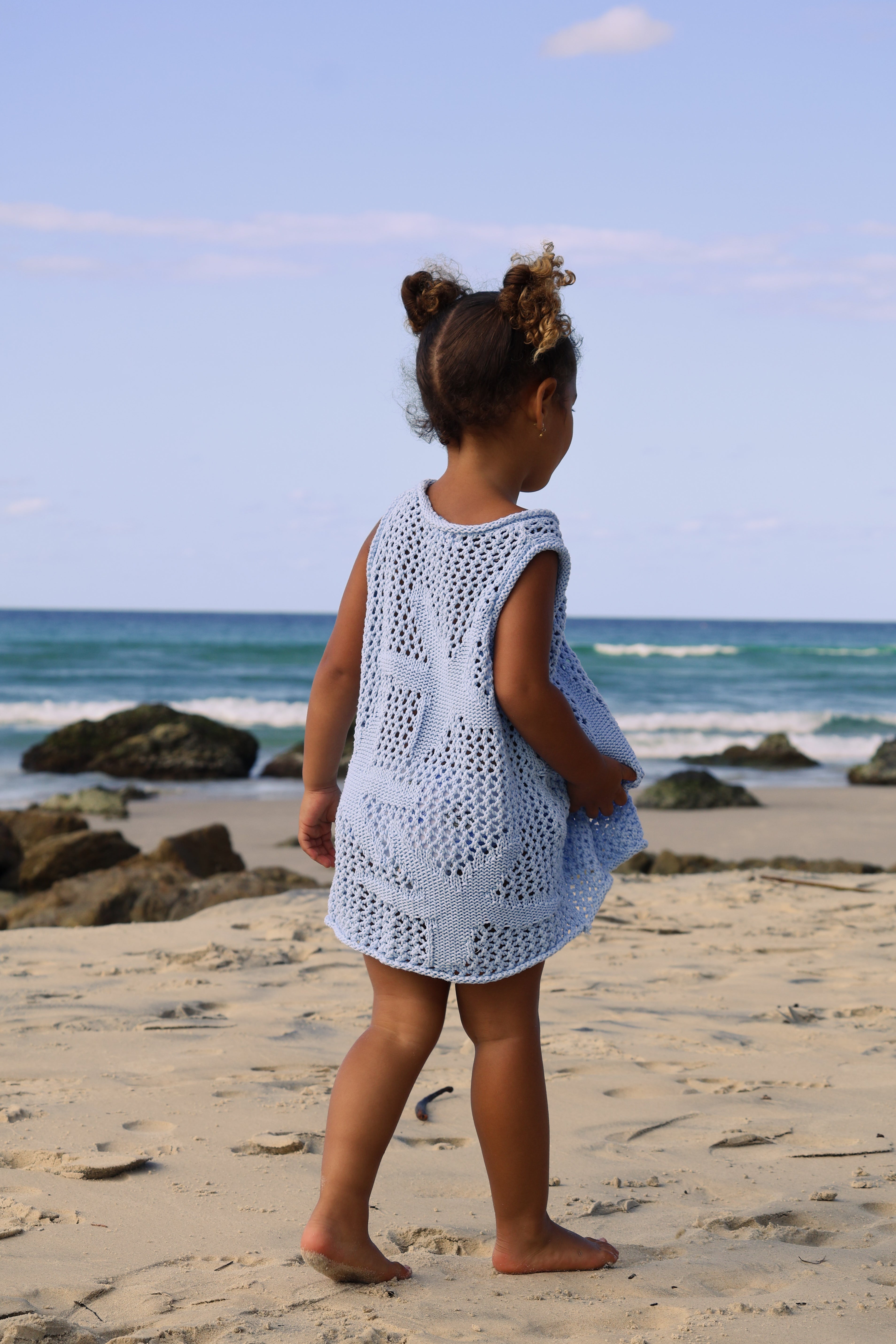 Crochet Sea-Star Dress | Sky