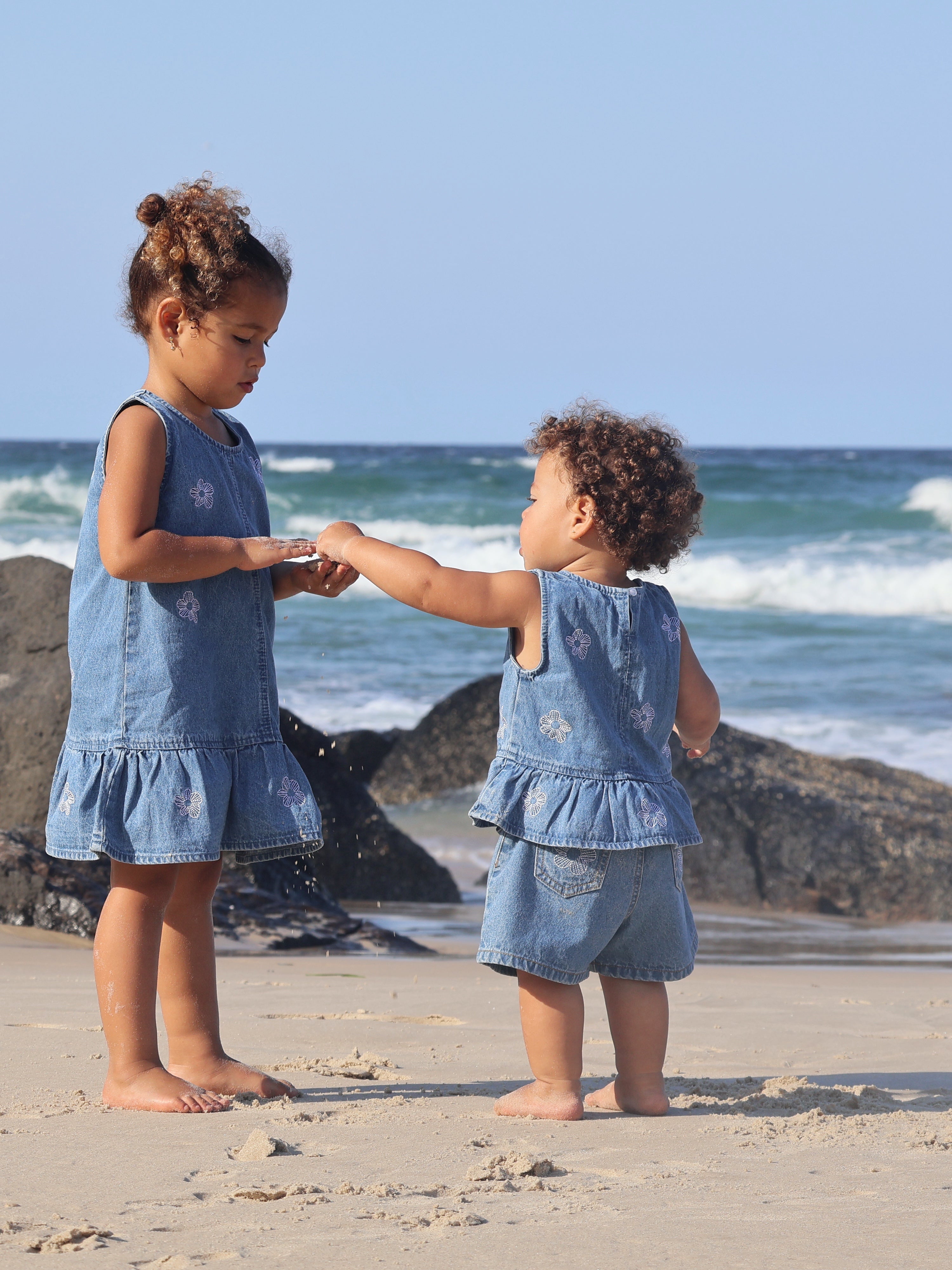 Denim Dress | Flower