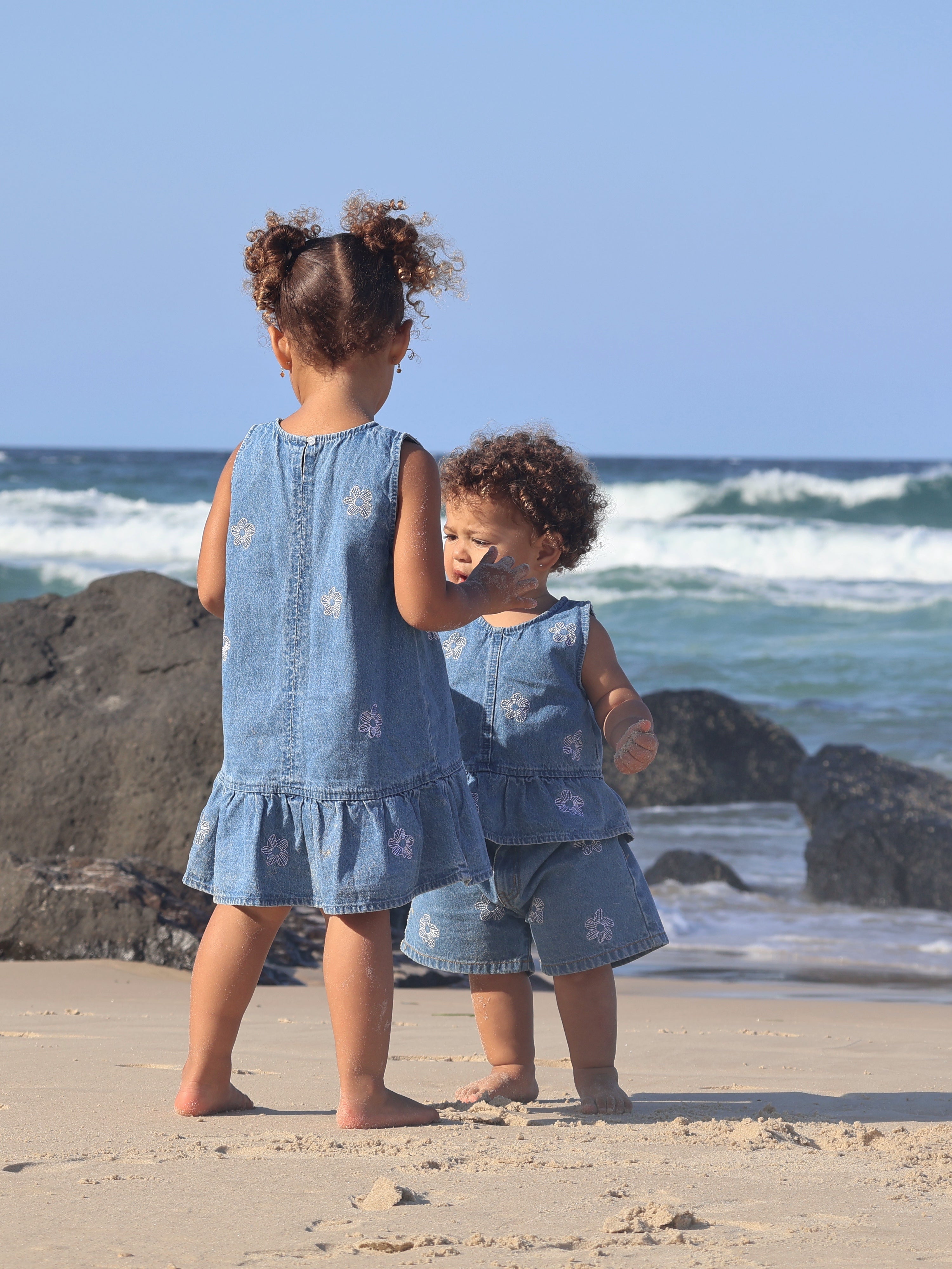 Denim Dress | Flower