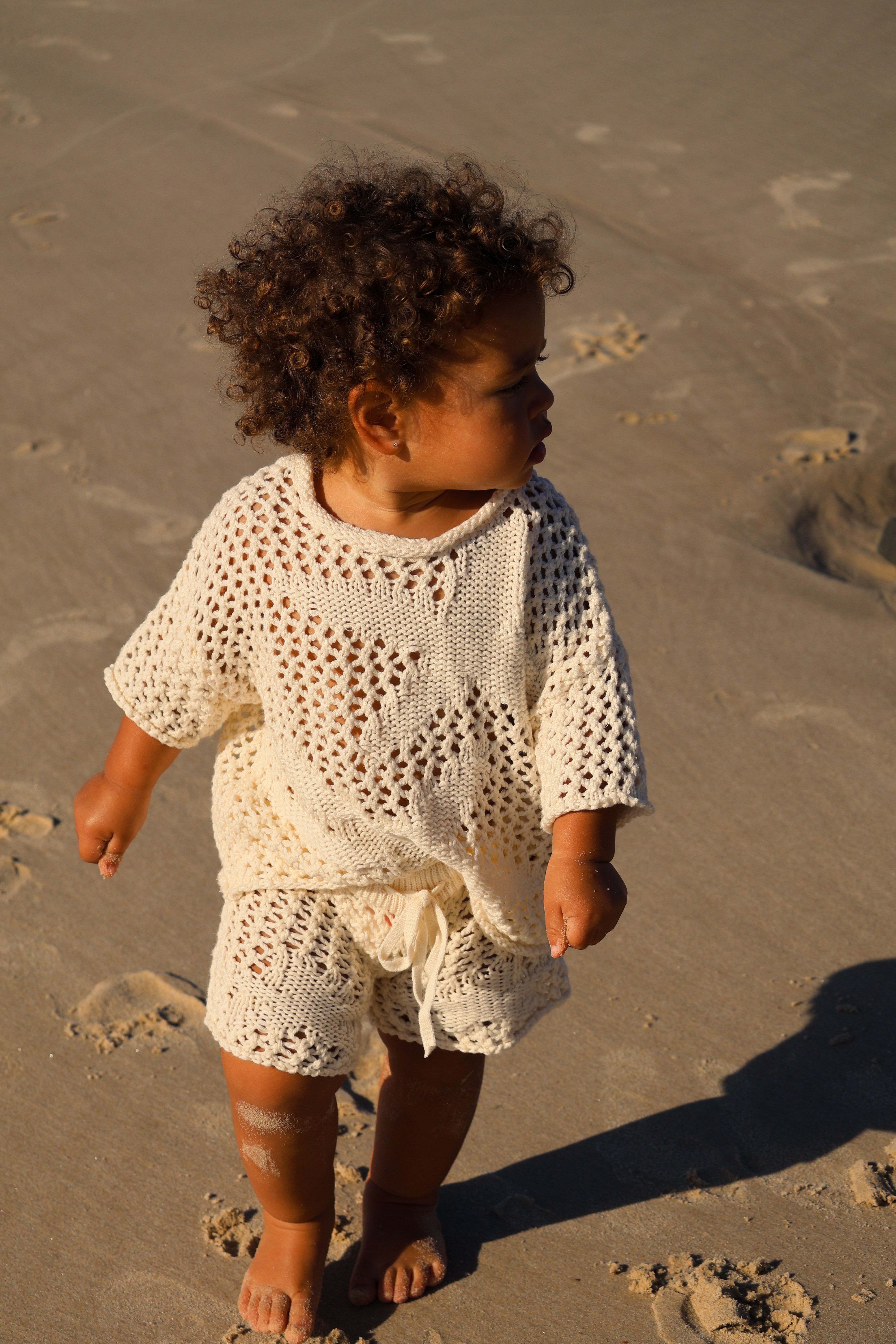 Crochet Sea-Star Shorts | Natural