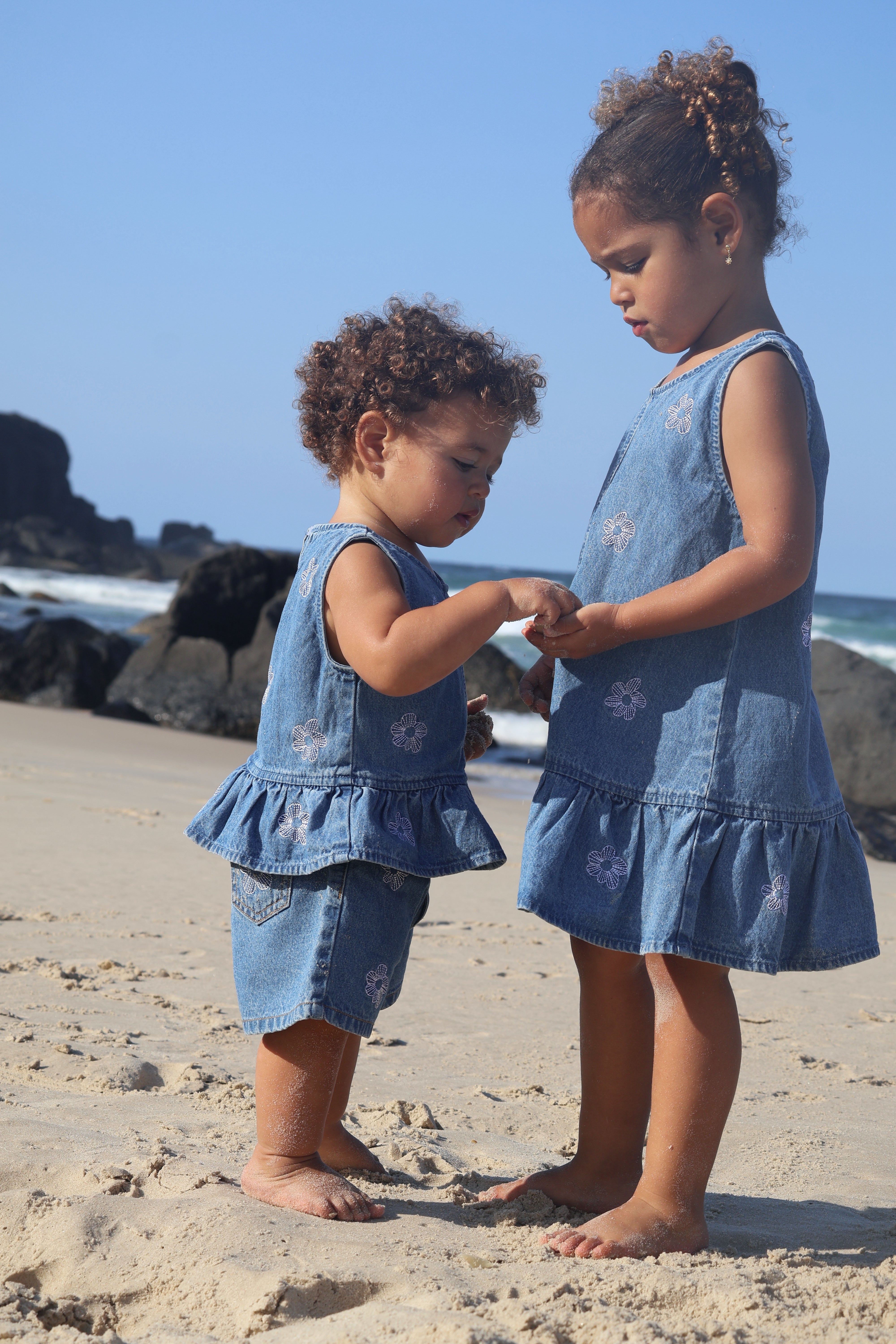 Denim Dress | Flower