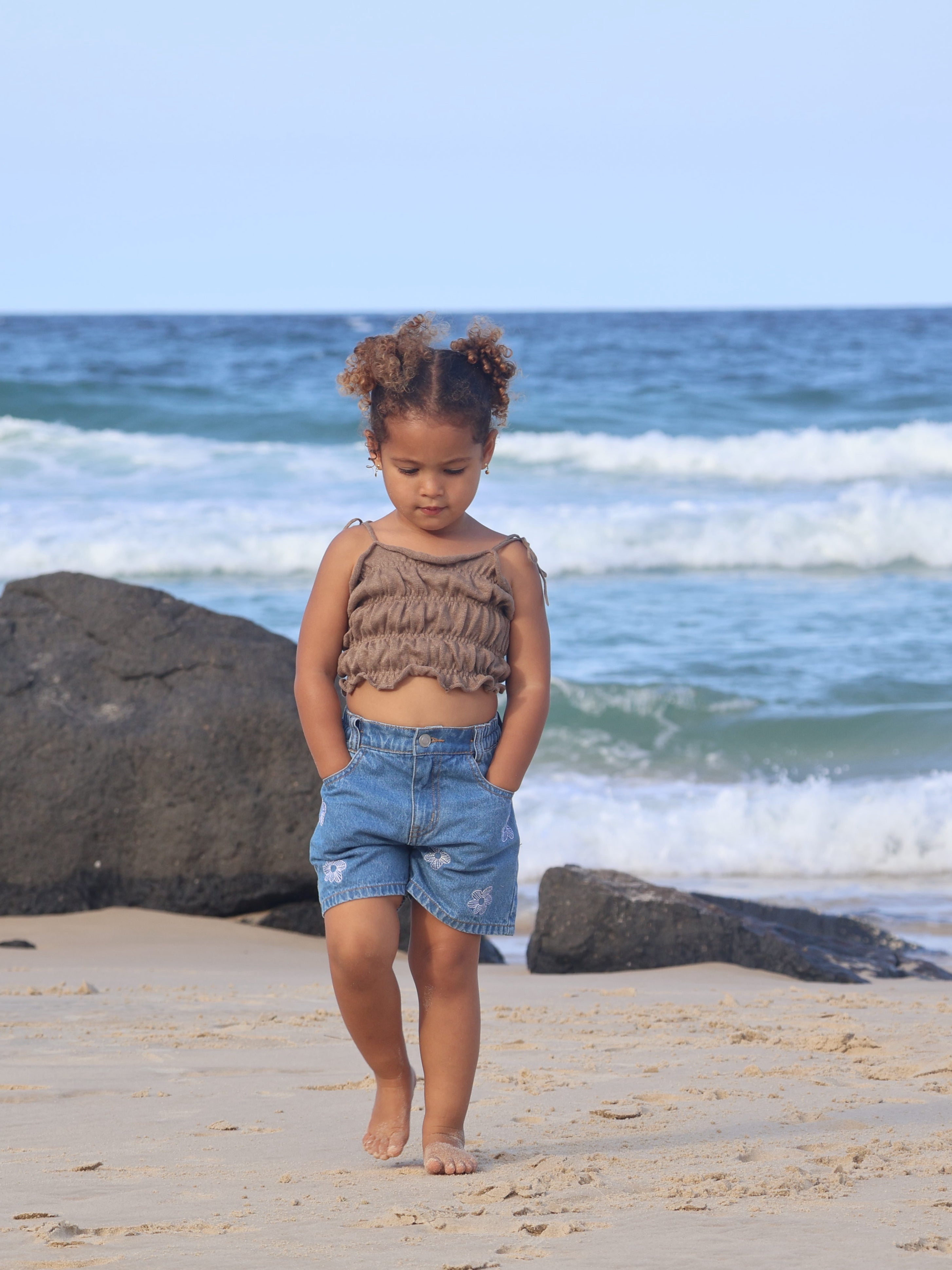 Denim Shorts | Flower