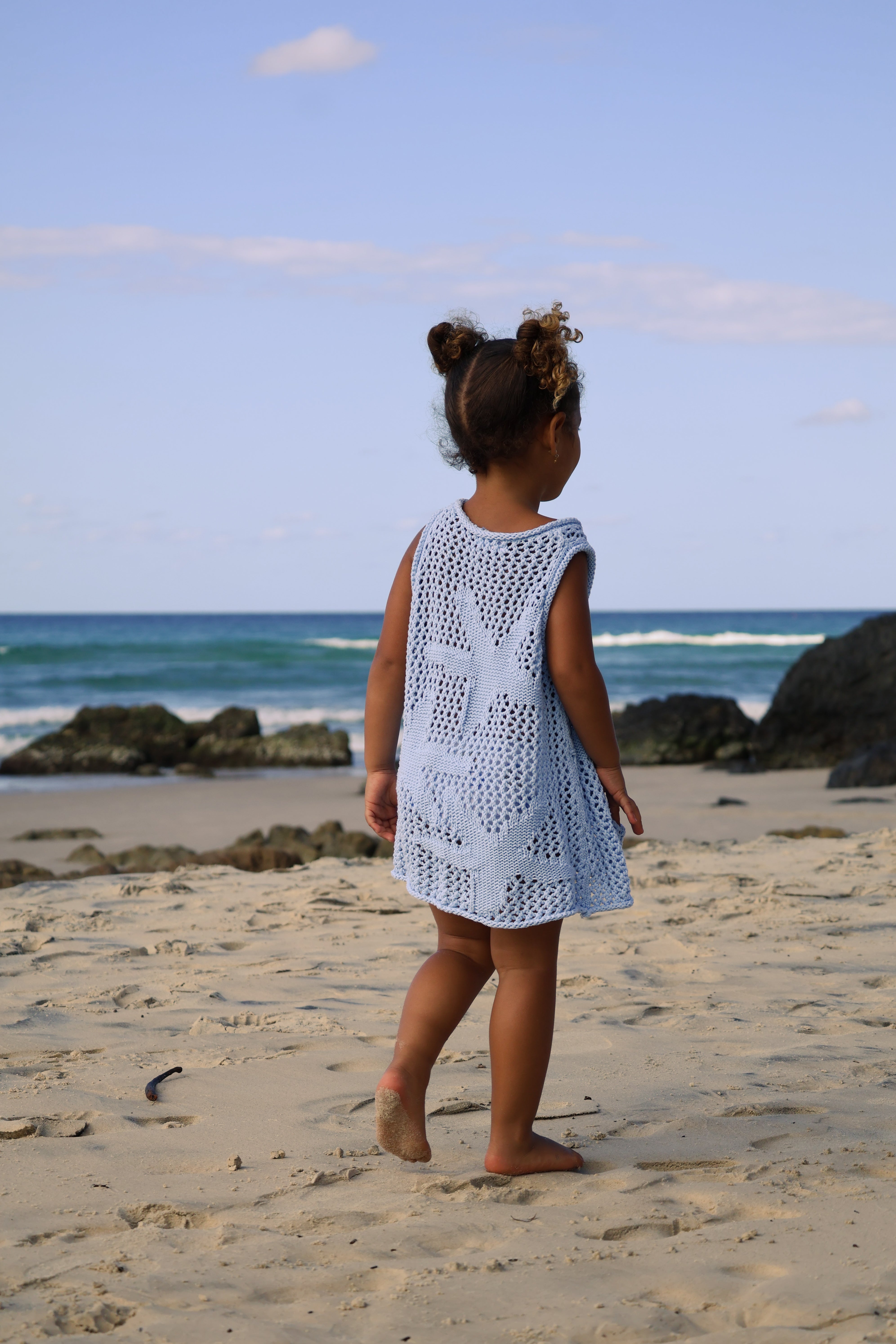 Crochet Sea-Star Dress | Sky