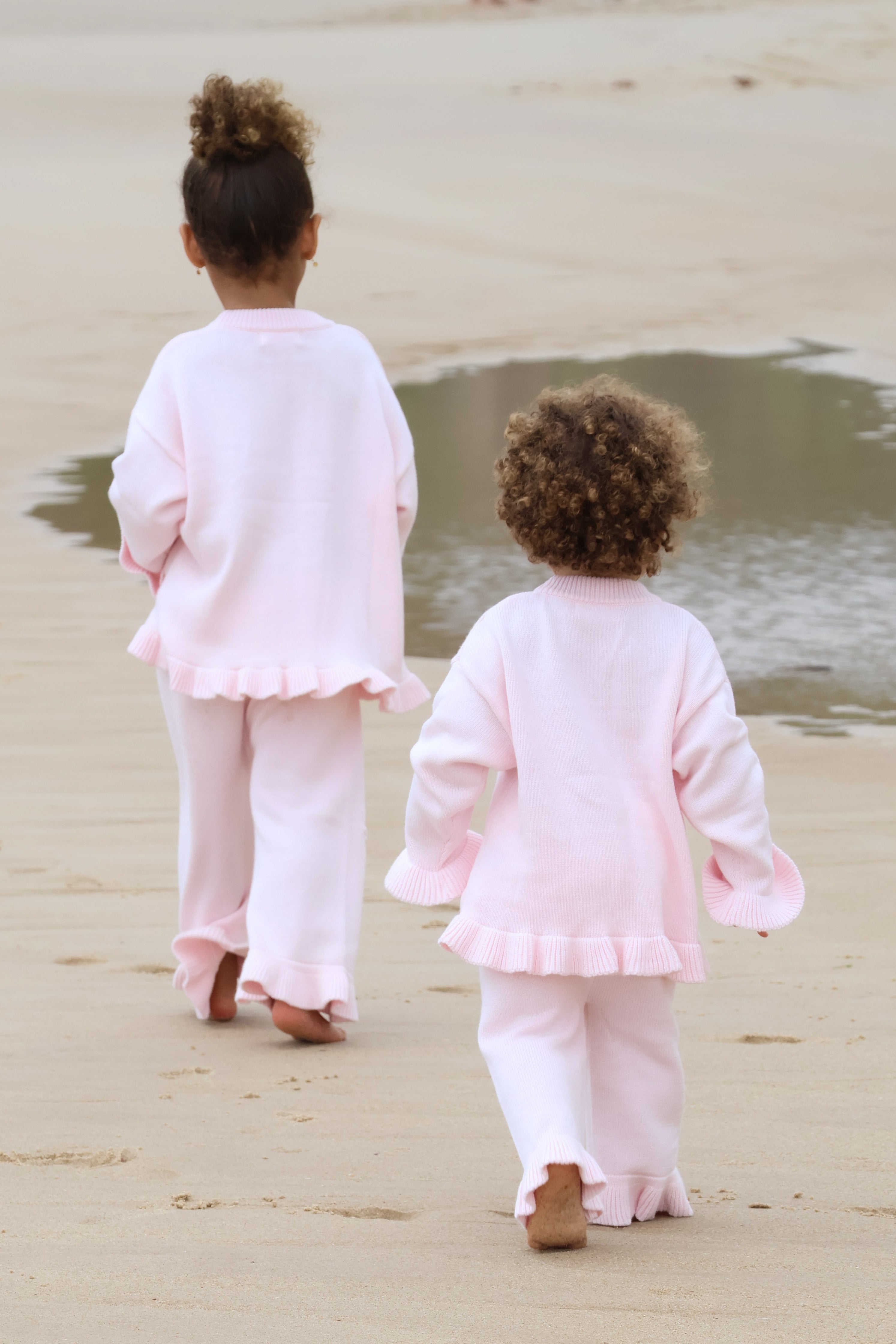 Frill Embroidery Pants | Pink Sky