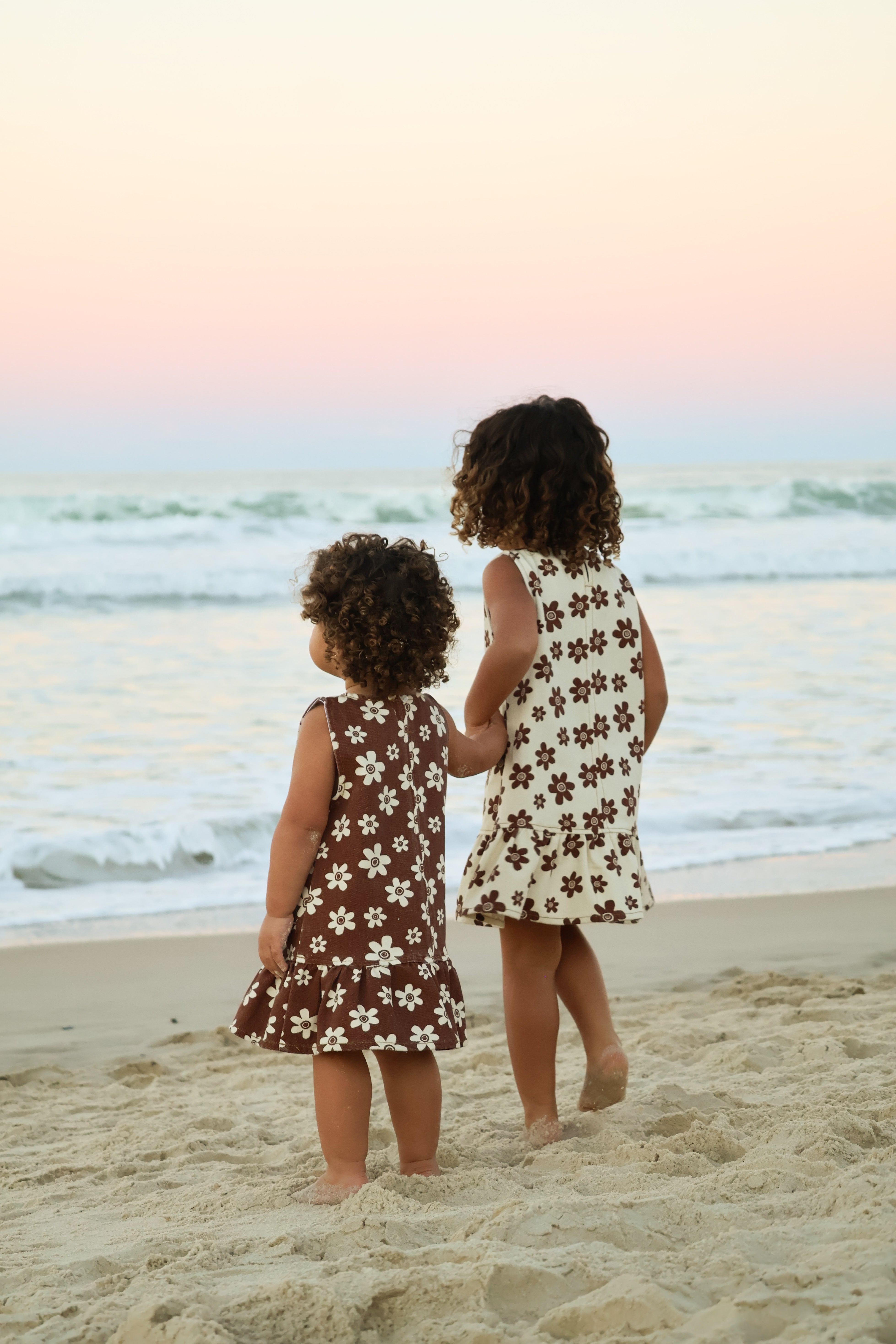 Denim Flower Dress | Natural