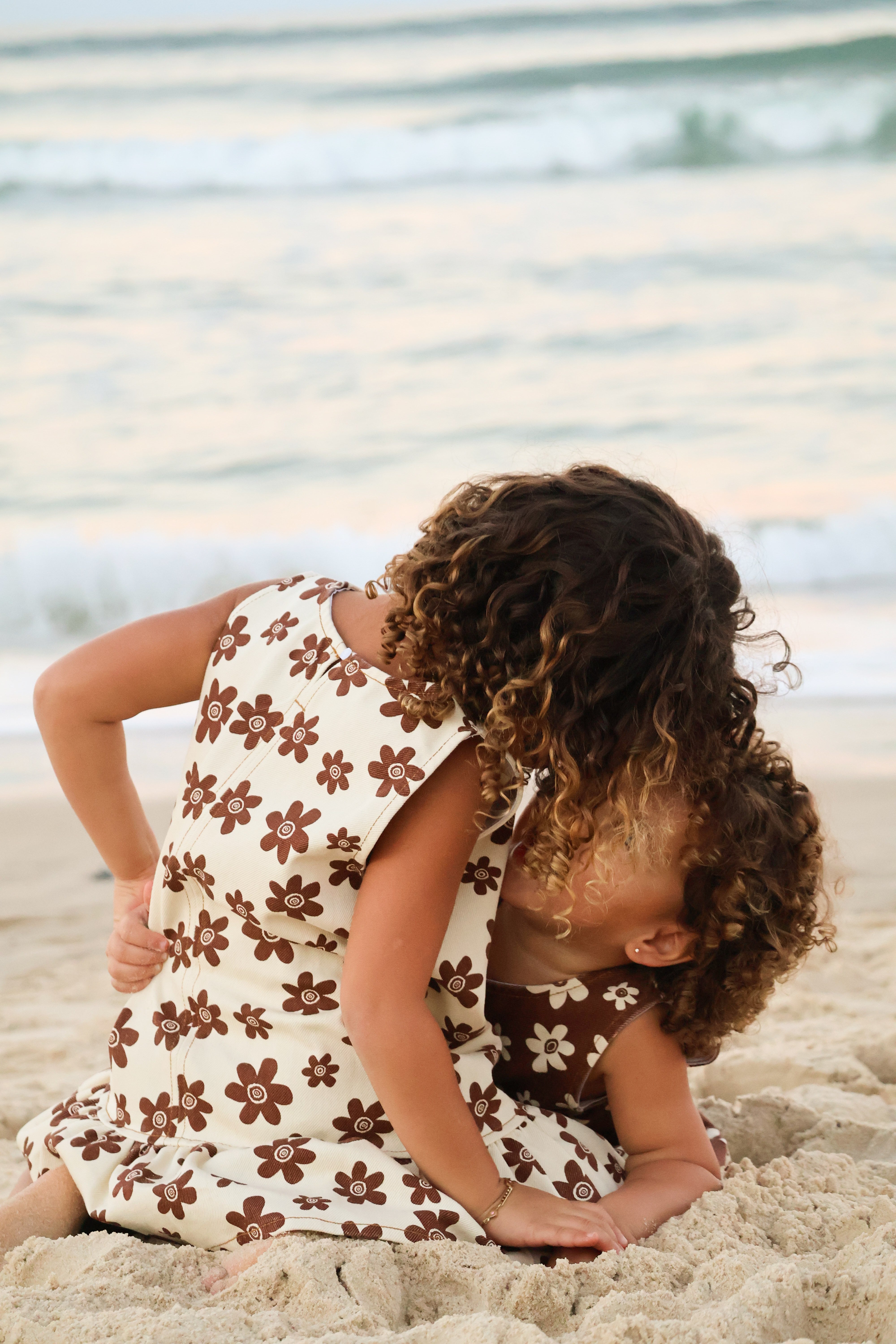 Denim Flower Dress | Natural