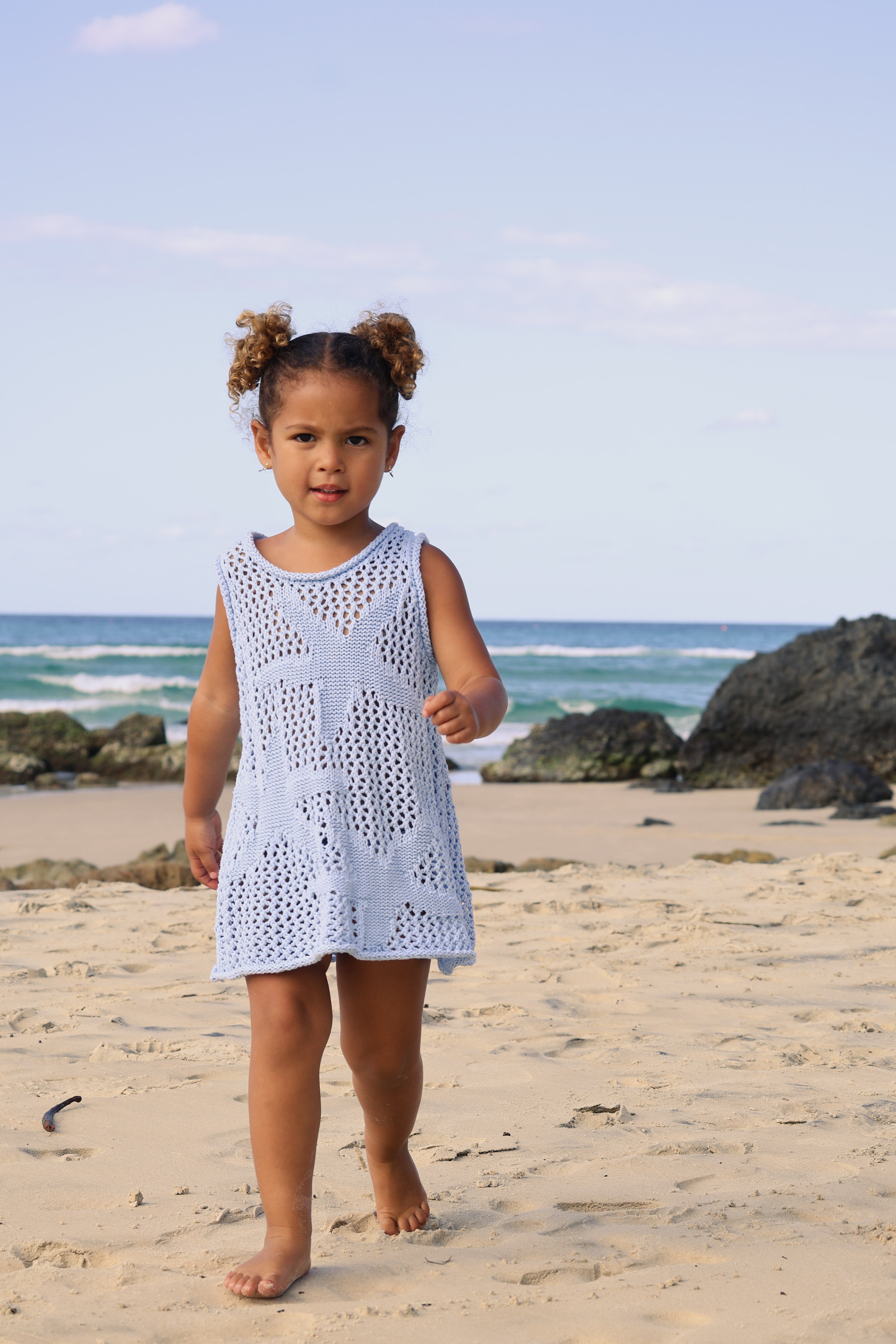 Crochet Sea-Star Dress | Sky